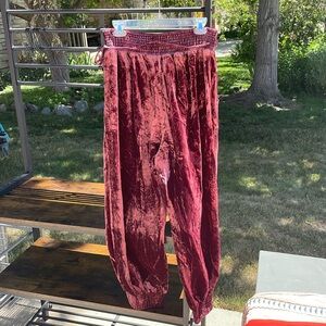Anthropologie super soft velvet harem pants